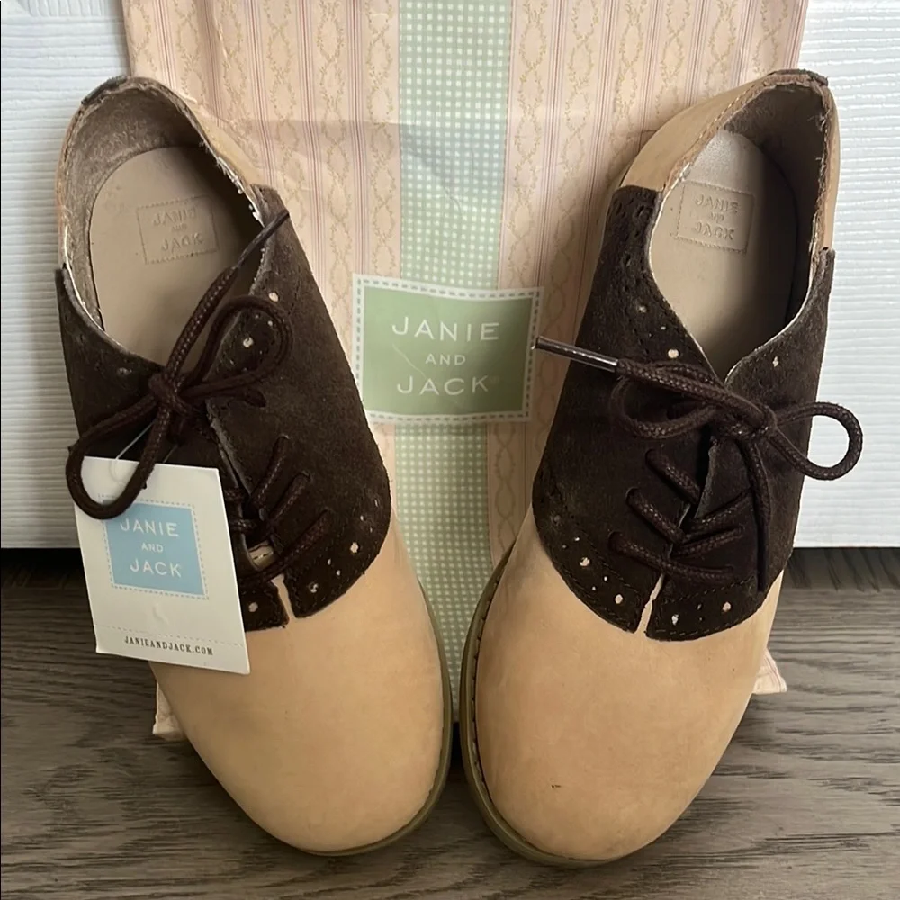 Janie and Jack Two-Tone Oxford Shoes - Picture 1 of 7